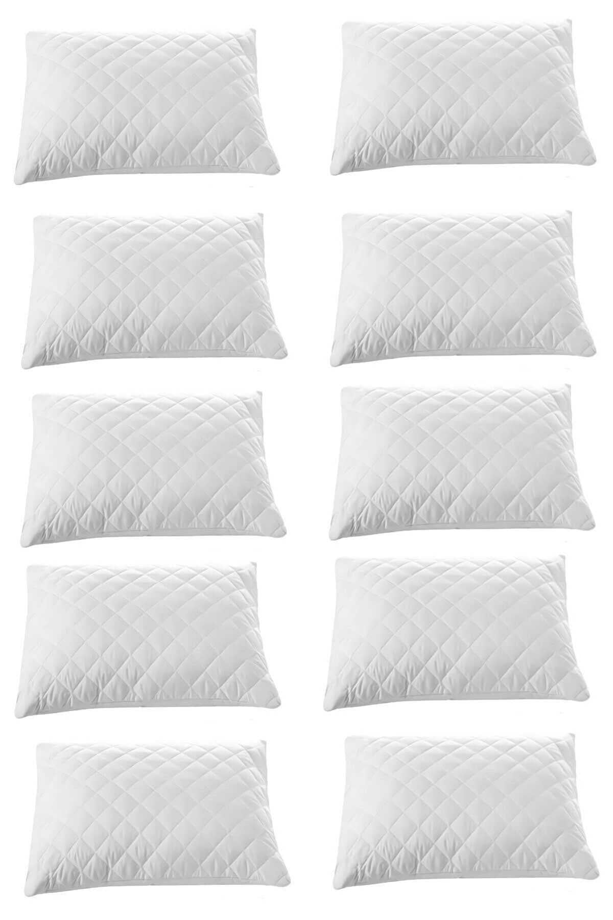 10 lu Kapitoneli Yastık Koruyucu 100 Pamuk 50X70