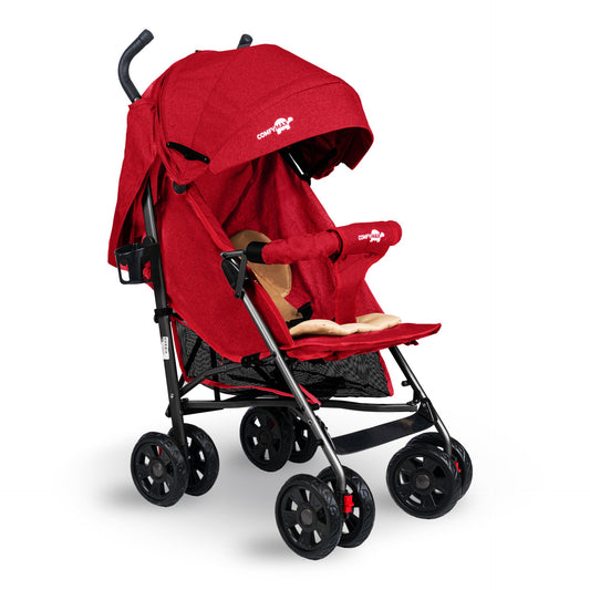 Comfymax Tam Yatar Baston Bebek Arabası - Dark Red