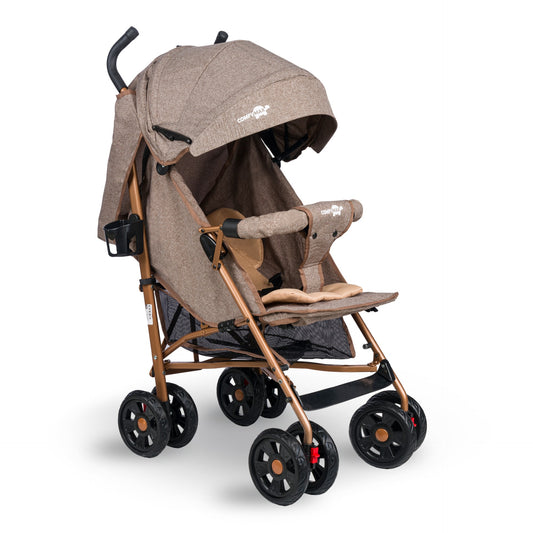 Comfymax Tam Yatar Baston Bebek Arabası - Wood Brown
