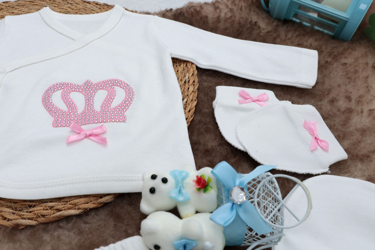 Sema Baby 5 Parça Hastane Çıkışı Zıbın Seti 0-3 Ay - Princess