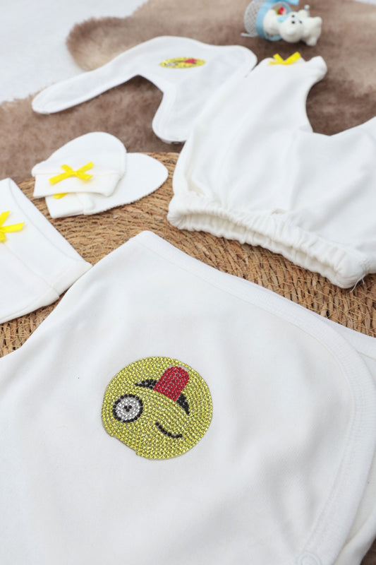 Sema Baby 5 Parça Hastane Çıkışı Zıbın Seti 0-3 Ay