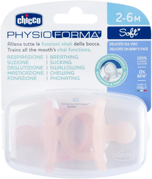 Chicco PhysioForma Soft 2'li Silikon Emzik 2-6 Ay Kız