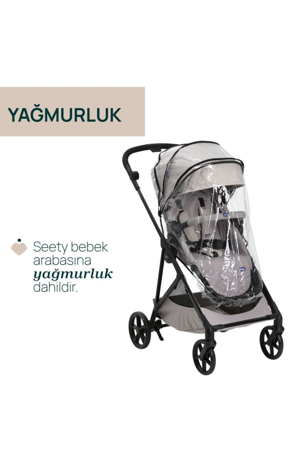 Chicco Seety Çift Yönlü Bebek Arabası - Florence Beige