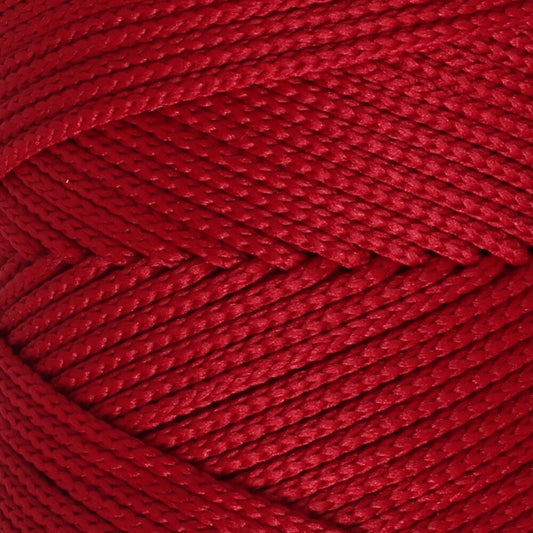Loren Polyester Soft Macrame Koyu Kırmızı El Örgü İpi - LM020 - 34433
