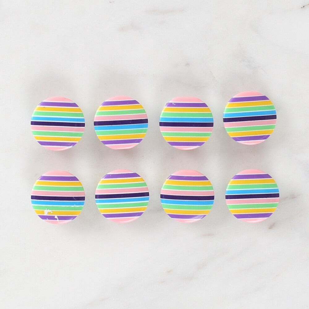 Loren Crafts 8'li Desenli Düğme - 1104