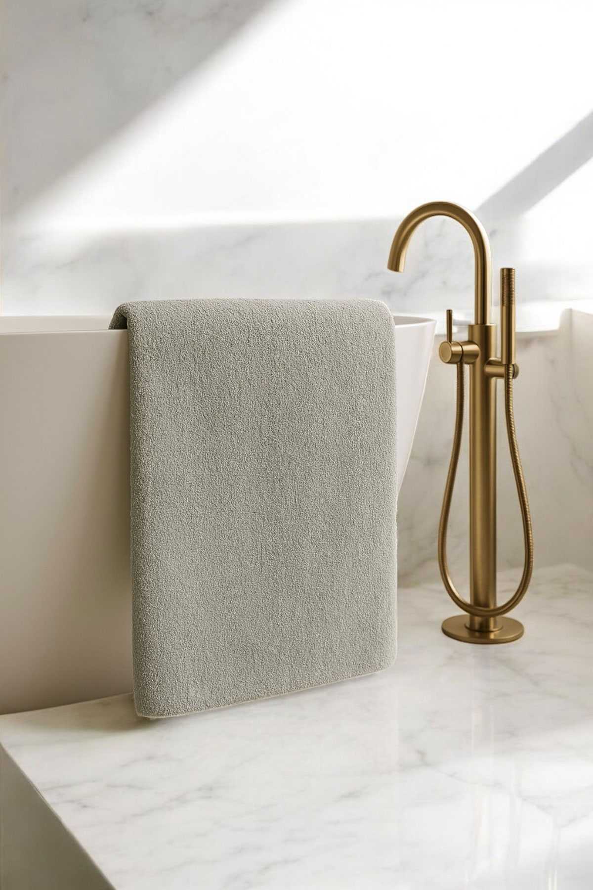 Luxury Hotel 90x150 cm %100 Pamuk Banyo Havlusu Gramajlı Gri