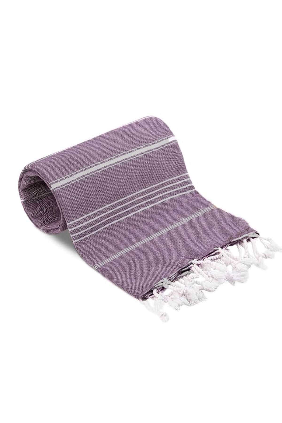 Summer Wind Soft %100 Pamuk Peştemal 100x180 cm Mor