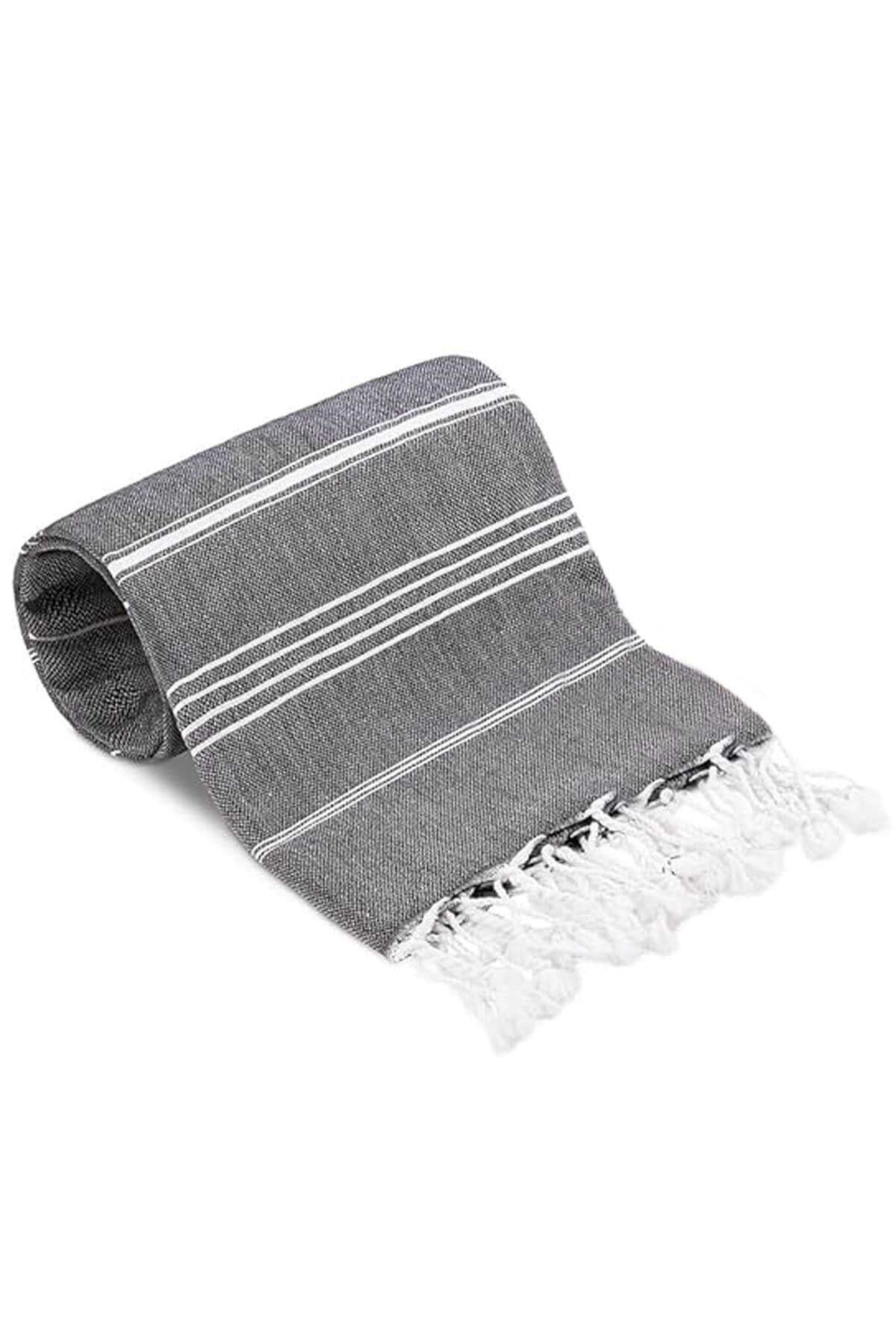 Summer Wind Soft %100 Pamuk Peştemal 100x180 cm Siyah