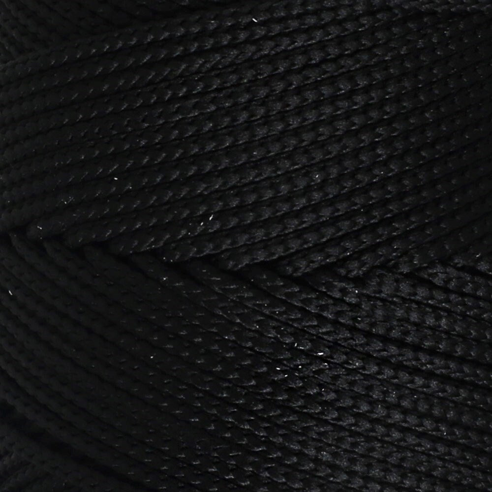 Loren Polyester Soft Macrame Siyah El Örgü İpi - LM040 - 34445