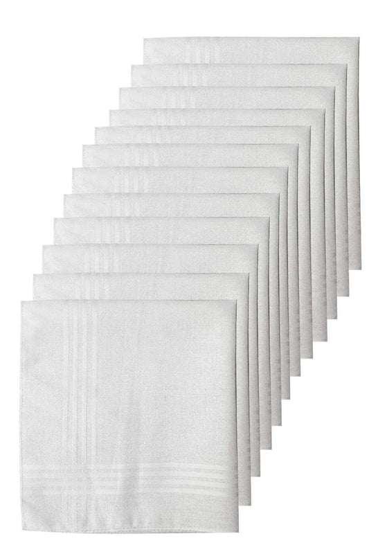 12li Paket Klasik Cep Hediyelik Bayram Mendili &#37;100 Pamuklu 30x30 Cm