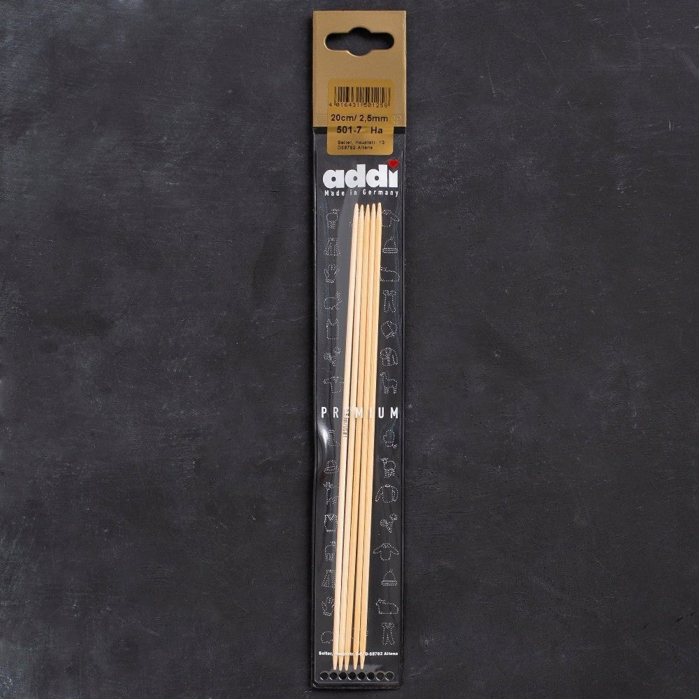 Addi Bambus 2,5mm 20cm Bambu Çorap Şişi - 501-7