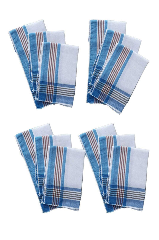 12 li El Cep Yaka Kumaş Mendil 30x30 Cm 100 Pamuklu Şah