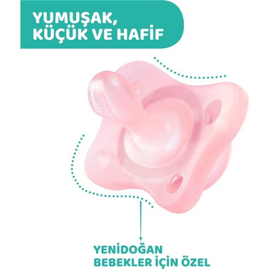 Chicco PhysioForma Mini Soft 2'li Emzik 2-6 Ay Kız