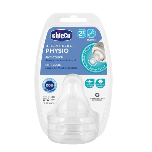 Chicco Wellbeing Silikon 2'li Biberon Emziği 2 ay+