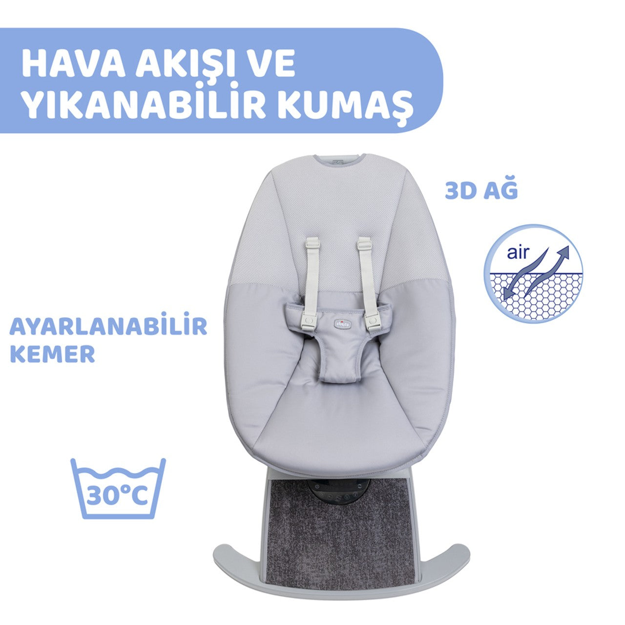 Chicco Comfy Elektrikli Ana Kucağı Silver Spring
