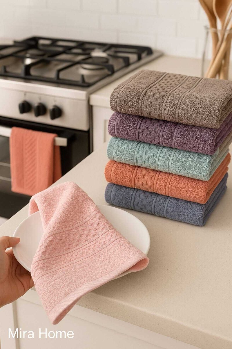 6 Parça Mutfak Havlusu Seti &37;100 Pamuklu Begüm - CHOKQU