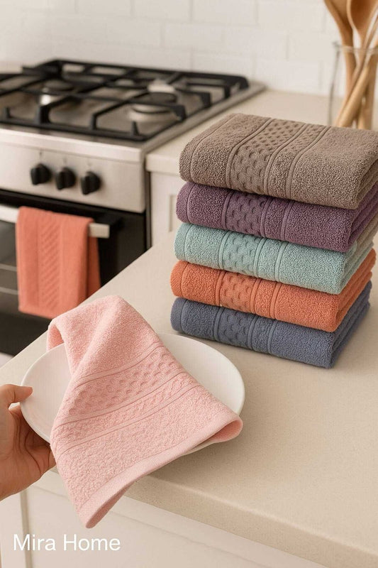 6 Parça Mutfak Havlusu Seti &37;100 Pamuklu Begüm - CHOKQU