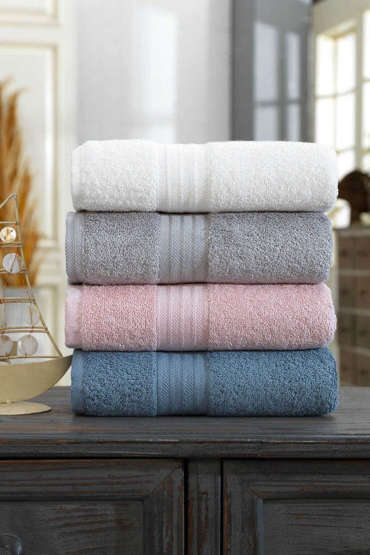 4 lü El Yüz Havlu Takımı &#37;100 Pamuklu Matiz Puin