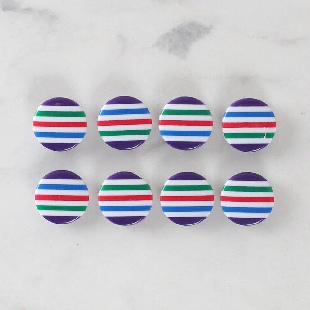 Loren Crafts 8'li Desenli Düğme - 1084