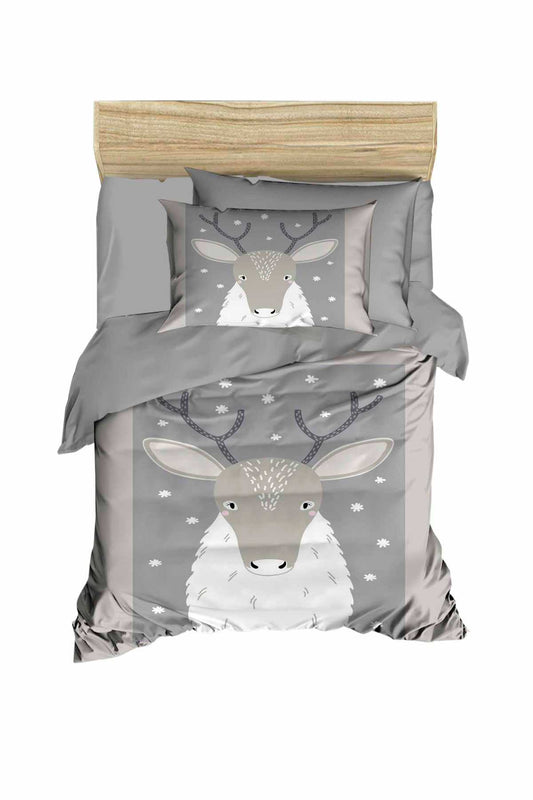 Yenidoğan Kız / Erkek Unisex Bebek Nevresim Takımı &#37;100 Pamuklu Geyik