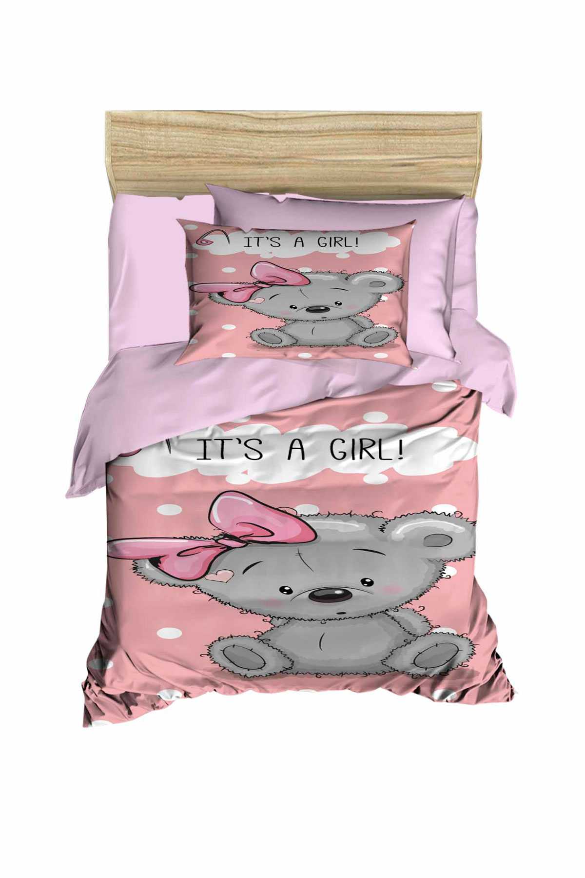 Yenidoğan Kız Bebek Nevresim Takımı &#37;100 Pamuklu İts A Girl