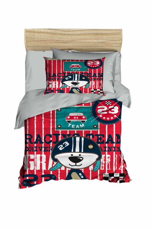 Yenidoğan Erkek Bebek Nevresim Takımı &#37;100 Pamuklu Racing Team