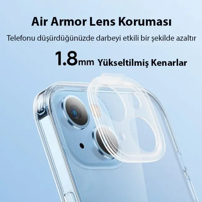 Baseus Illusion Series iPhone 14 Plus 6.7 Silikon Kılıf + Tempered Ekran Koruyucu + 4x Kamera Koruyu-(5775)