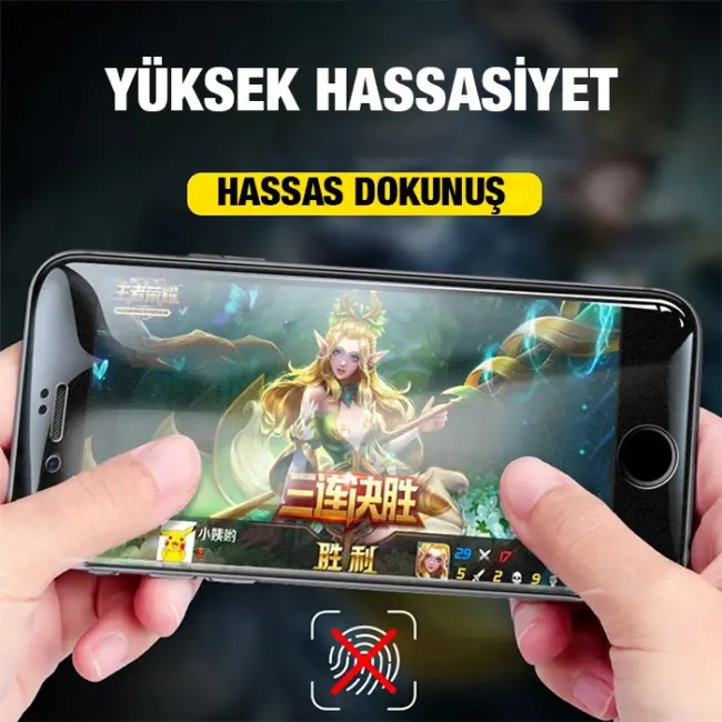 ALLY iPhone 13 -13 Pro 6.1inç Full Glue Matte Tempered Cam  Ekran Koruyucu-(5775)