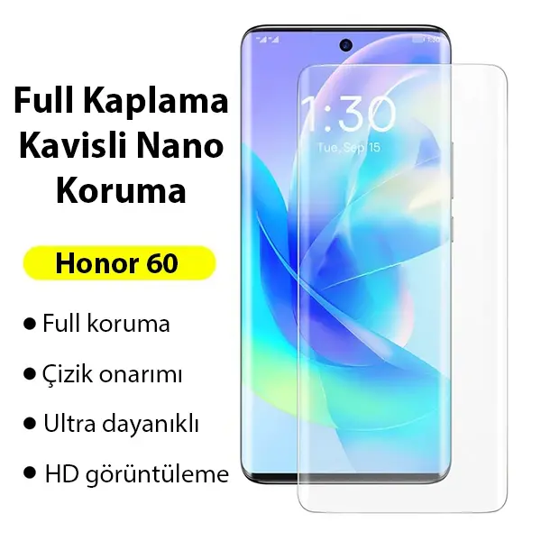 Baseus 0.15mm Honor 60 Kavisli Full Kaplama Nano Ekran Koruyucu-(5775)