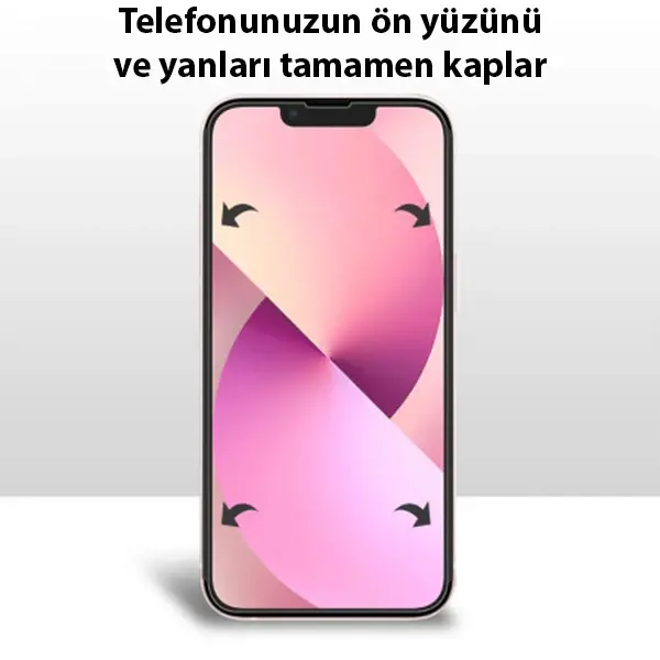 iPhone 13 6.1 Film Ön Arka Full Koruyucu Nano Hidrojel Koruyucu Set-(5775)