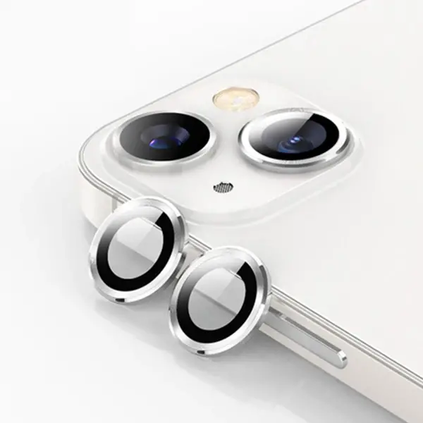 ALLY İPhone 13 - 13 Mini 3D Metal Çerçeveli Kamera Lens Koruyucu-(5775)