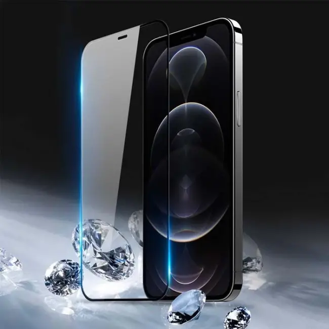 Dux Ducis iPhone 12 Pro Max 6.7inç Tempered Cam Ekran Koruyucu 10D Full Kaplama-(5775)