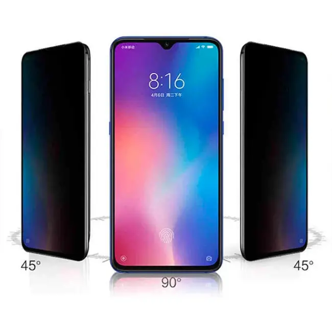 Xiaomi Mi Play 3D Privacy Gizlilik 3d Full Kırılmaz Cam Koruyucu Anti-Spy-(5775)