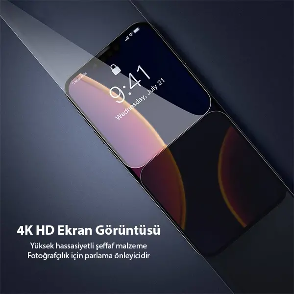 Baseus iPhone 13 Mini 0.23mm Gizlilik Hayalet Full Ekran Koruyucu 2 Adet Set-(5775)