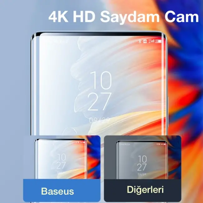 Baseus Xiaomi Mi Mix 4 0.25mm Kavisli Full Cam Ekran Koruyucu-(5775)