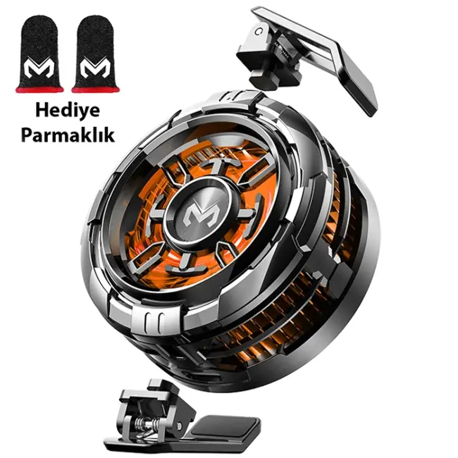 MEMO CX08 iOS Android Soğutucu 15W Manyetik + Arka Klips 2'si 1 Arada Yarı İletken Soğutma Fanı Radyatörü-(5775)