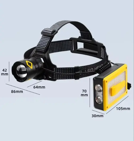 F.b.ı Pro F-3003 Alüminyum Pm10-tg Led Type-c Powerbank Ve Solar Şarjlı Kamp Kafa Feneri