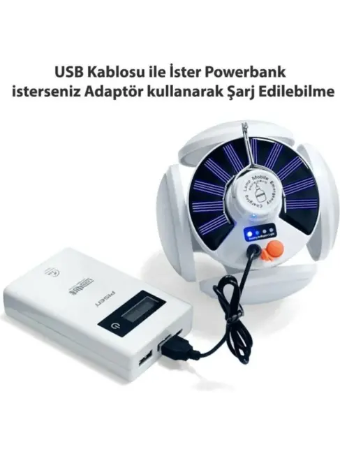 Polizei P-038 Solar Güneş Enerji Ve Usb Sarjli 5 Kanatlı