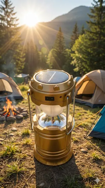 Solar Şarjlı Güneş Enerjili Fan Kamp Feneri Güneş Paneli Kamp Şarjlı Işıldak Usb Şarj