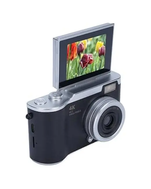 48 MP 4K Dijital Kamera 8X Zoom ve 180 Derece Ekran Yeni Başlayanlar İçin Uygun