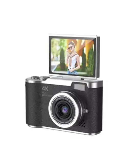 48 MP Kompakt Dijital Kamera 4K Video 8X Zoom ve Flip Ekran Selfie Vlog Uyumlu