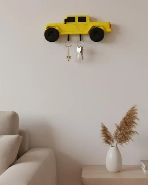 Duvara Monte Araba Anahtarlık Dekoratif ve Kullanışlı