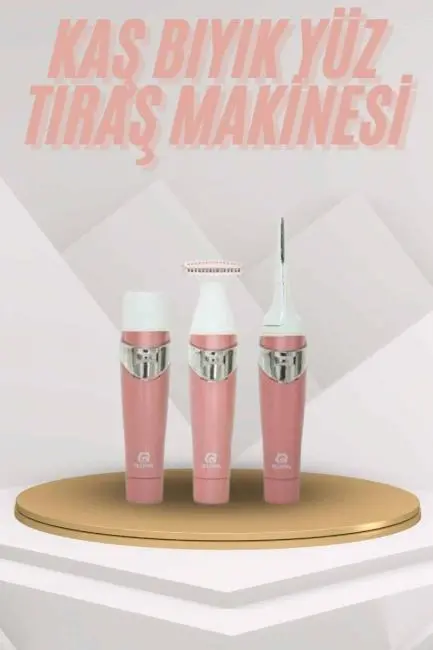 Yüz Kaş ve Tüm Vücut Epilasyon Aleti 3 Başlıklı Hassas Ciltlere Uygun Epilatör