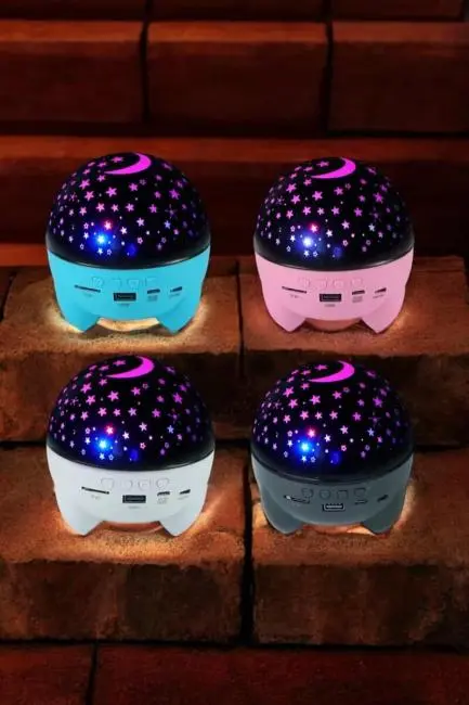 Gece Lambası Renkli Yıldızlı Gökyüzü Projeksiyon Gece Tavan Yansıtma