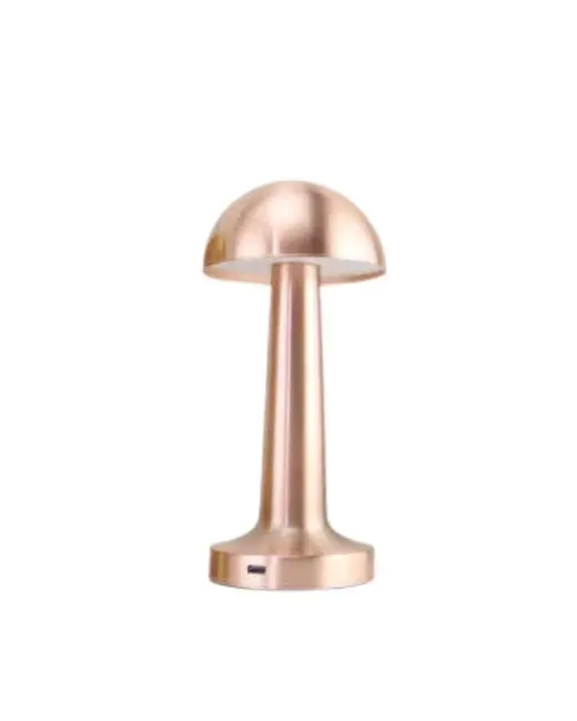 Şarjlı LED Masa Lambası 3 Kademe Dokunmatik Bronz Modern Tasarım