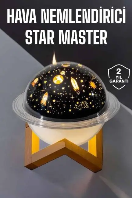 Hava Nemlendirici Projeksiyon Görünümlü USB Bağlantılı Aromaterapi