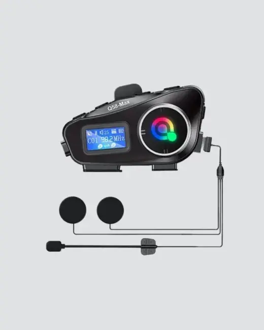 IP65 Suya Dayanıklı Kask Bluetooth Kulaklık LCD Ekranlı