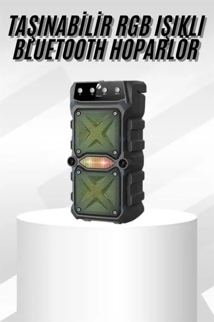 Çift Çıkışlı Güçlü Bataryalı Kablosuz Yüksek Ses Kaliteli Bluetooth Hoparlör