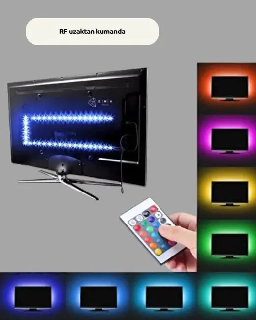 Uzaktan Kumandalı LED TV Arka Işık Şeridi