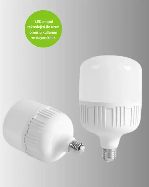 Elektrik Kesintileri İçin Şarjlı LED Ampul 30W E27 Beyaz Işık